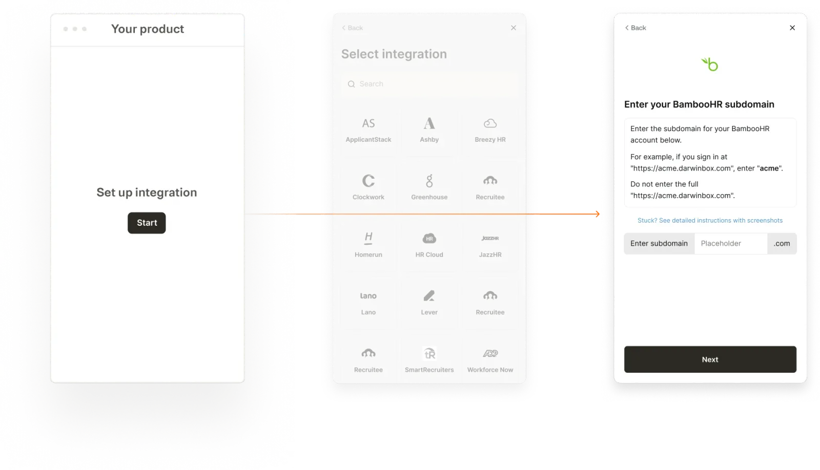 Skip integration selection