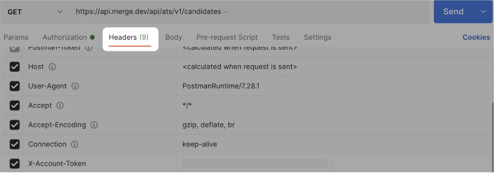 X-Account-Token header